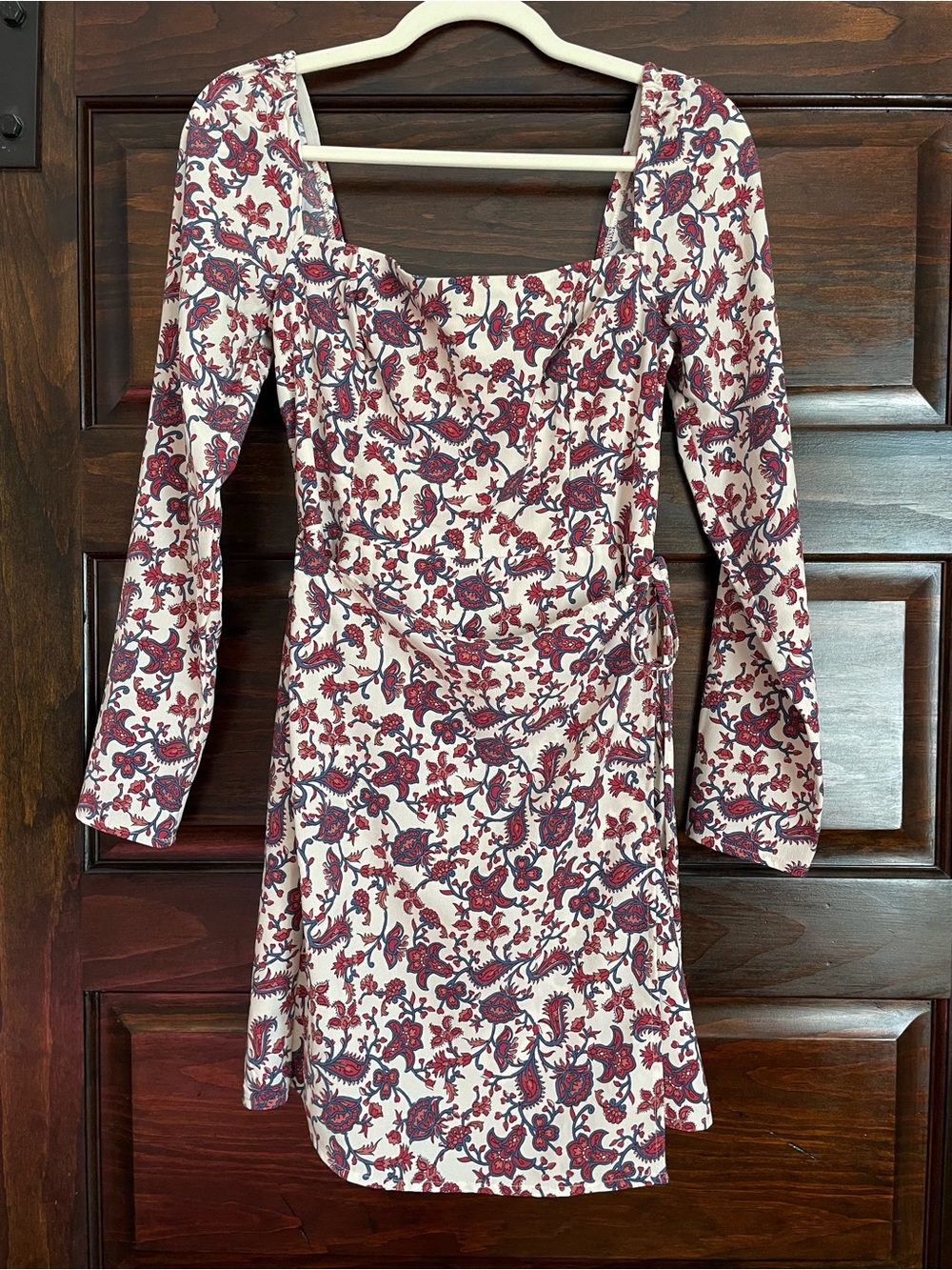 Abercrombie & Fitch Floral Long Sleeve Mini Dress